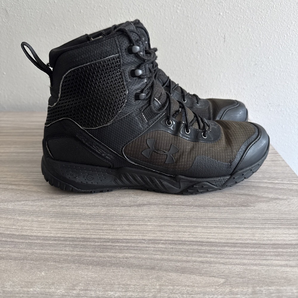 Under Armour UA Valsetz RTS Mens Boots Black Tactical Combat Work Side Zip Sz 9